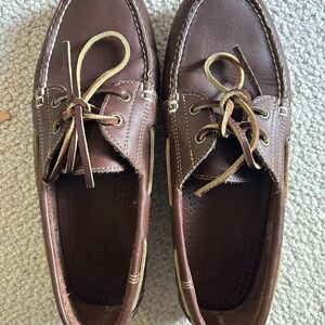 Bass Brown Boat Shoes Moccasin-Style Leather